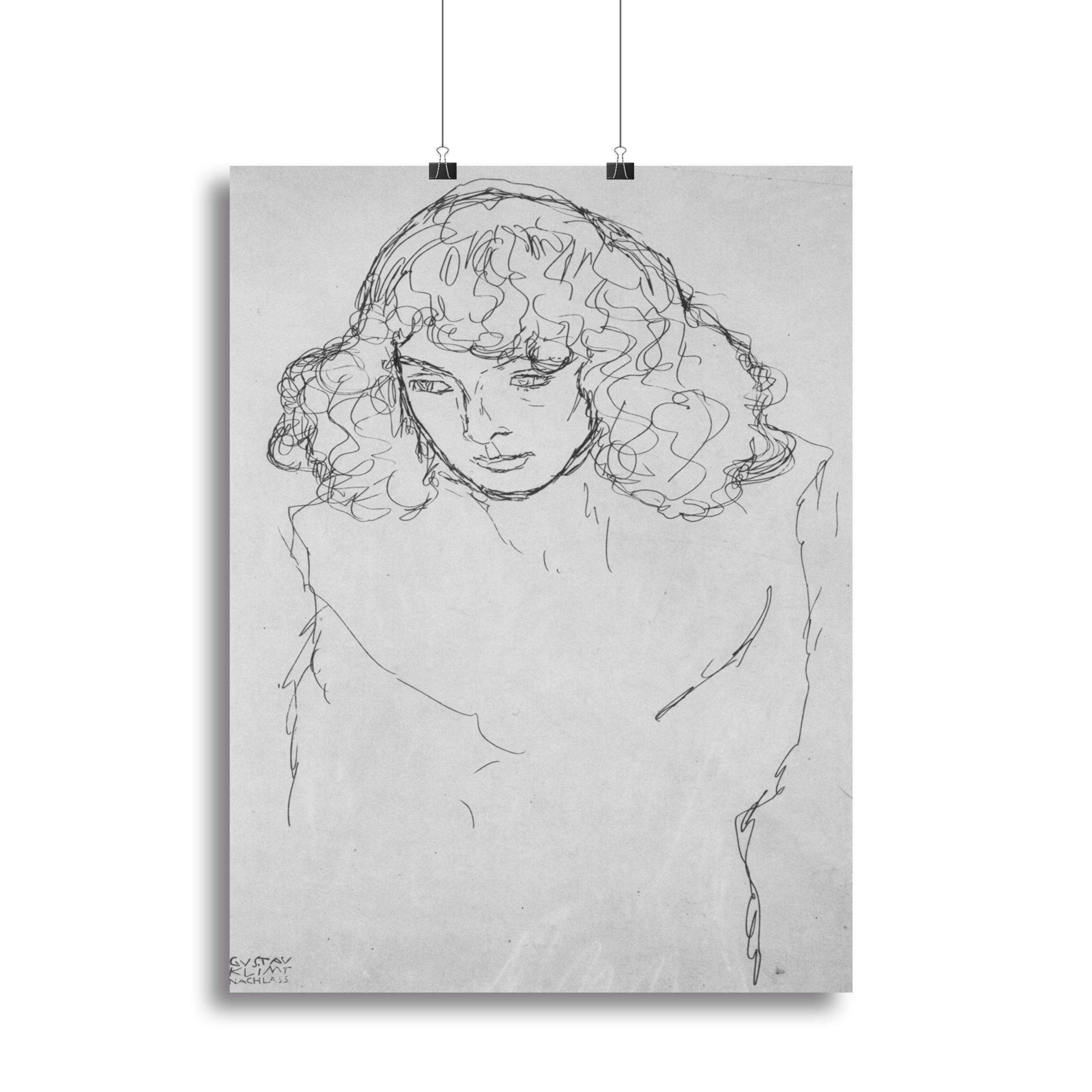 Girls head by Klimt Canvas Print or Poster