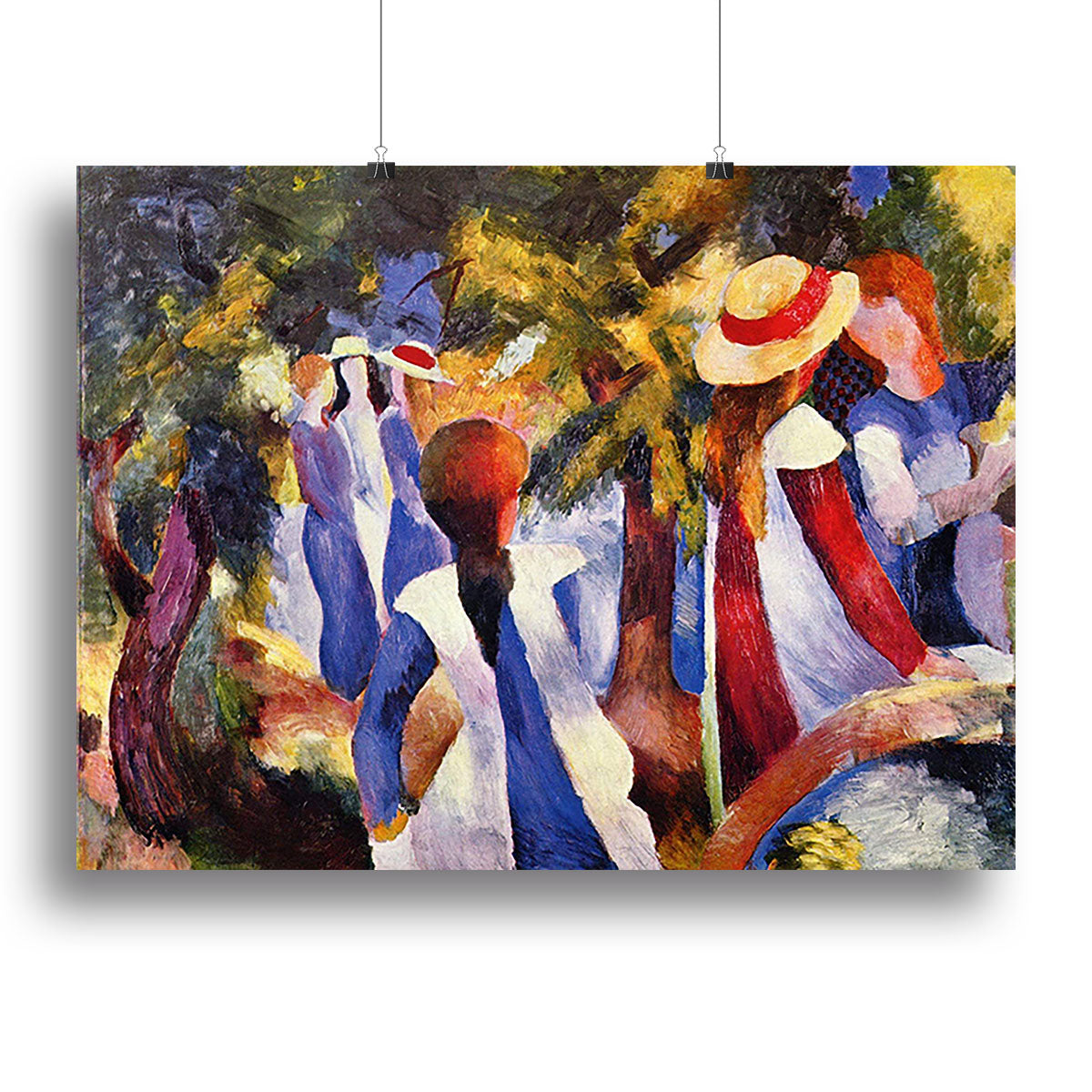 Girls in the Open by August Macke Canvas Print or Poster - Canvas Art Rocks - 2