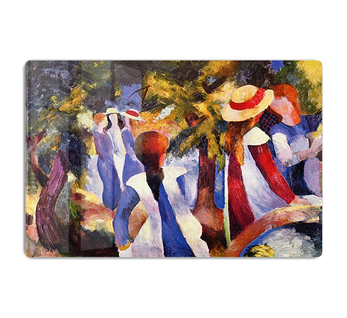 Girls in the Open by August Macke Acrylic Block - Canvas Art Rocks - 1