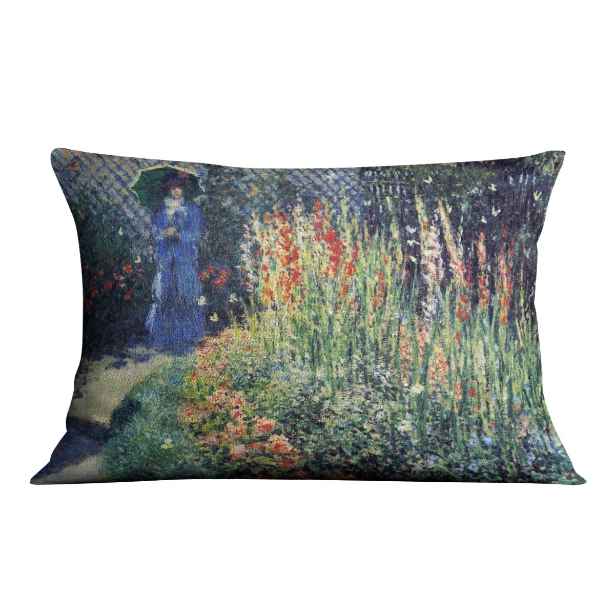 Gladiolas by Monet Throw Pillow