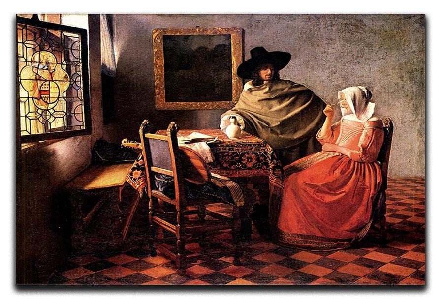 Glass of wine by Vermeer Canvas Print or Poster - Canvas Art Rocks - 1