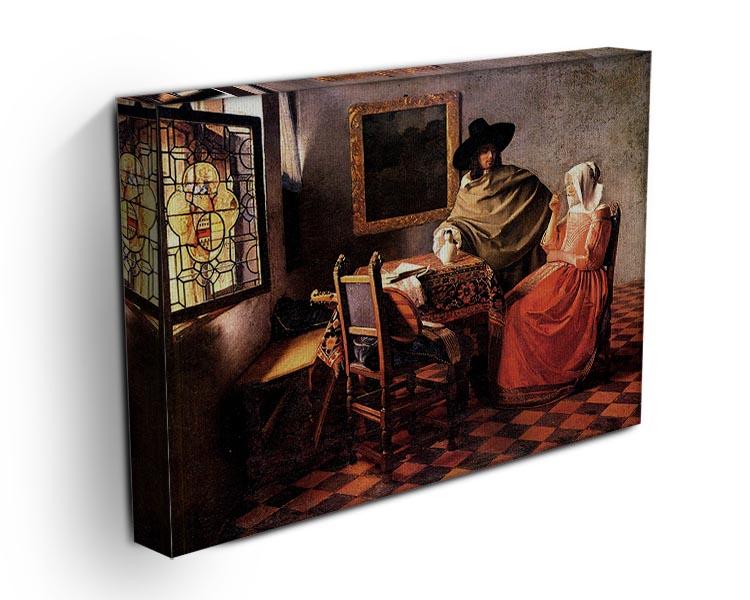 Glass of wine by Vermeer Canvas Print or Poster - Canvas Art Rocks - 3