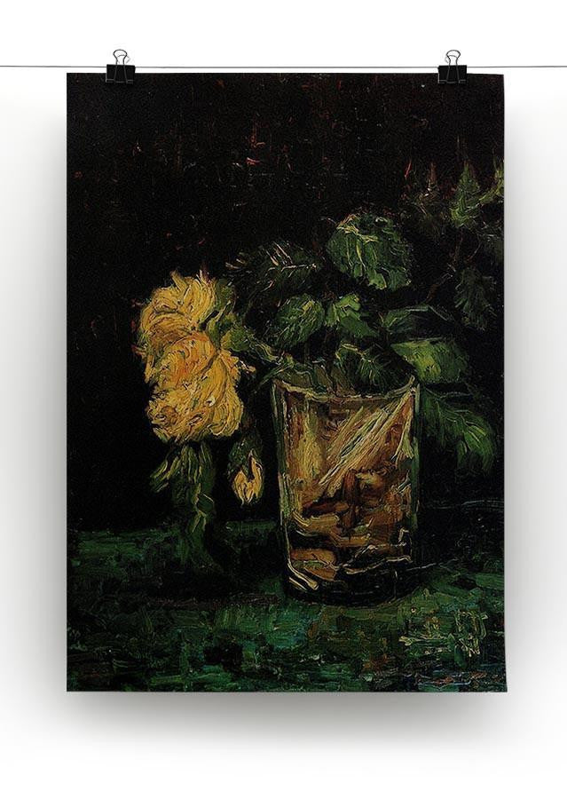 Glass with Roses by Van Gogh Canvas Print & Poster - Canvas Art Rocks - 2