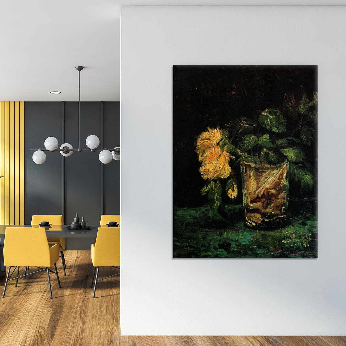 Glass with Roses by Van Gogh Canvas Print or Poster