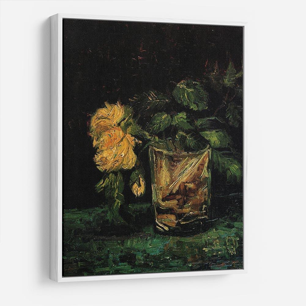 Glass with Roses by Van Gogh HD Metal Print