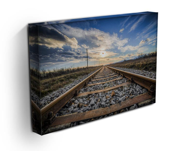 Train Track Print - Canvas Art Rocks - 3