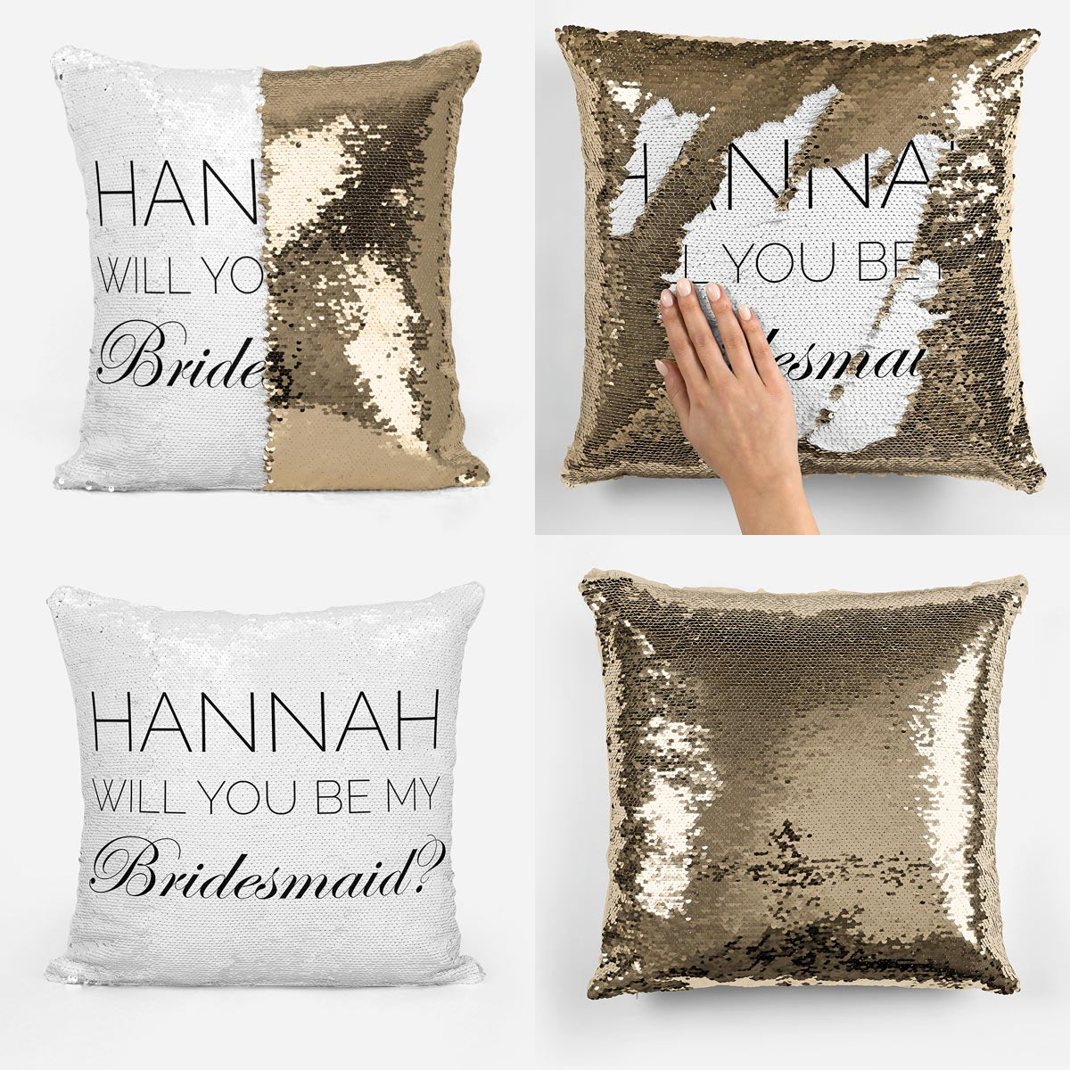 Personalised Will You Be My - Reveal Pillow Cushion