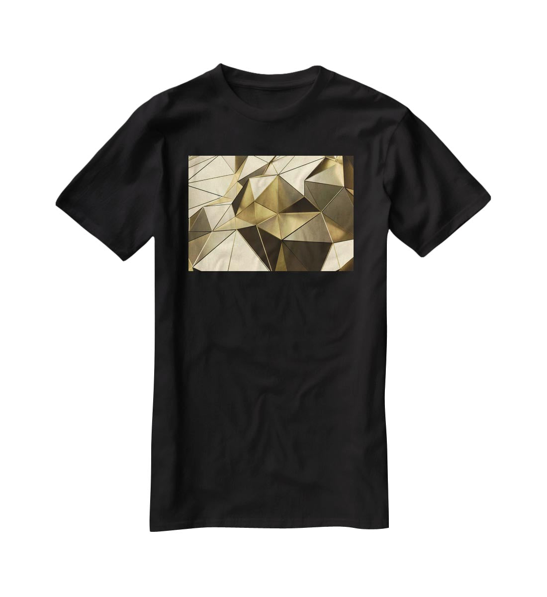 Gold Geometric Surface T-Shirt - Canvas Art Rocks - 1