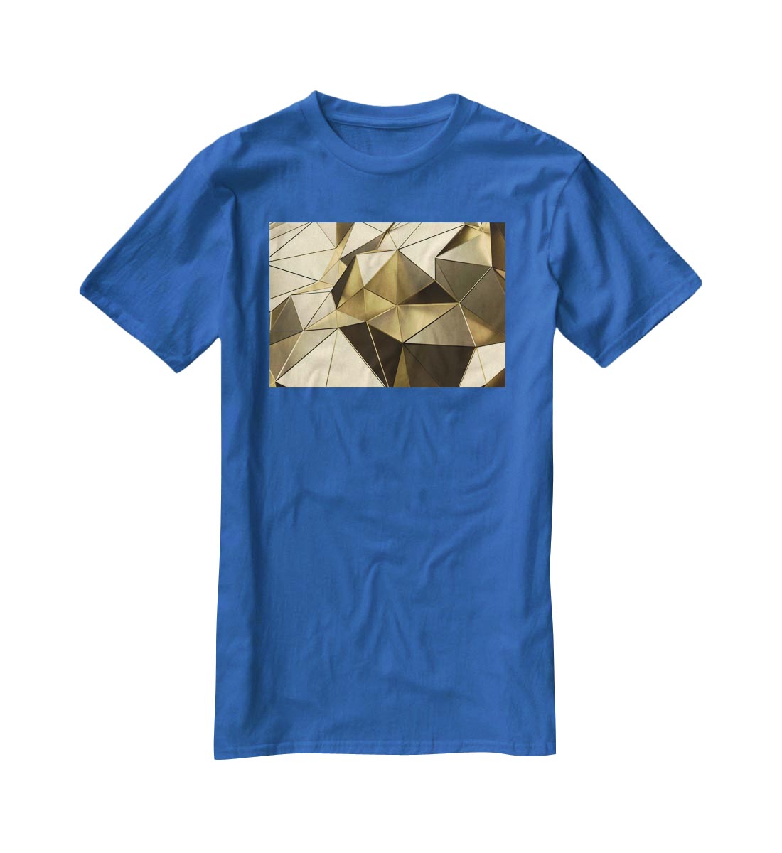 Gold Geometric Surface T-Shirt - Canvas Art Rocks - 2