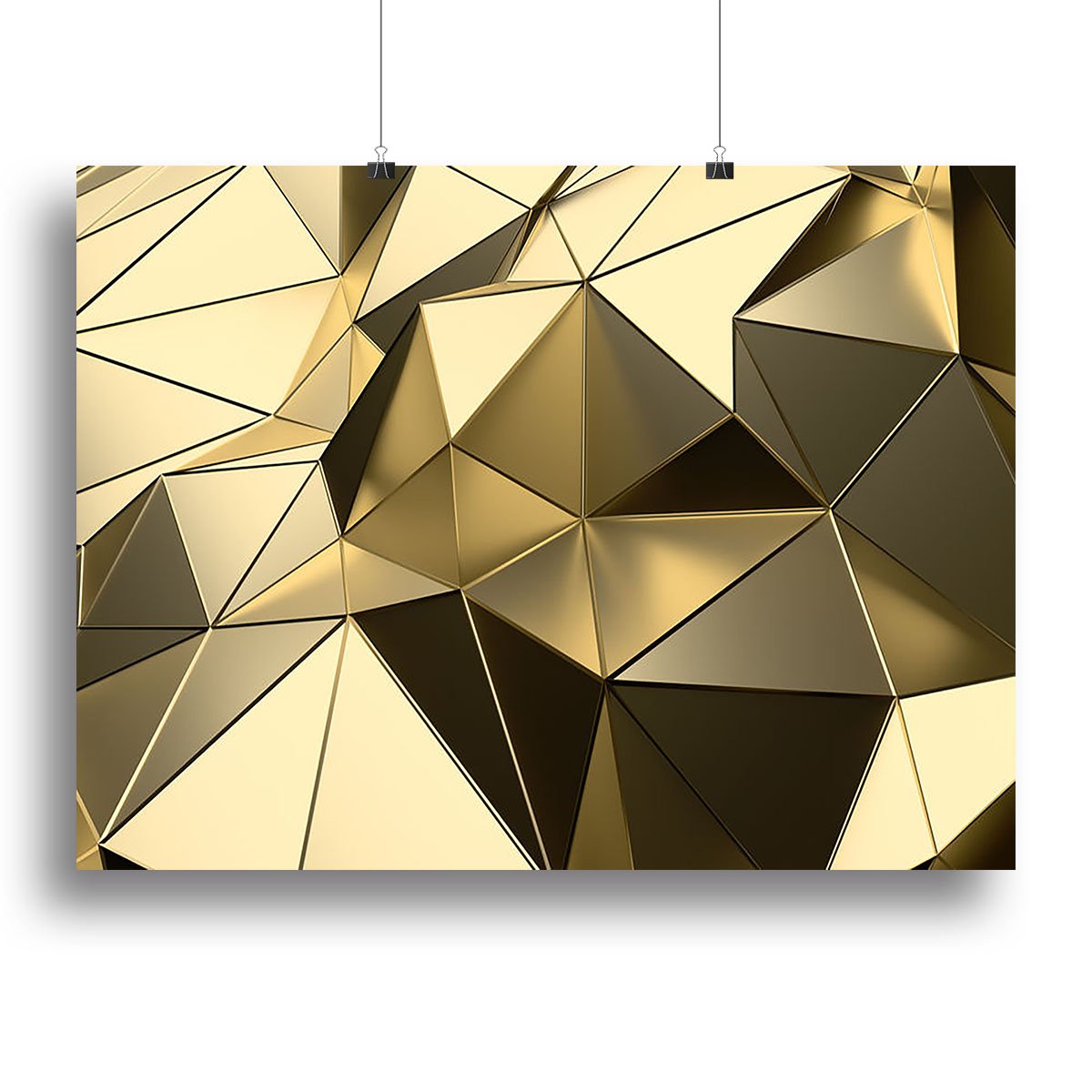 Gold Geometric Surface Canvas Print or Poster