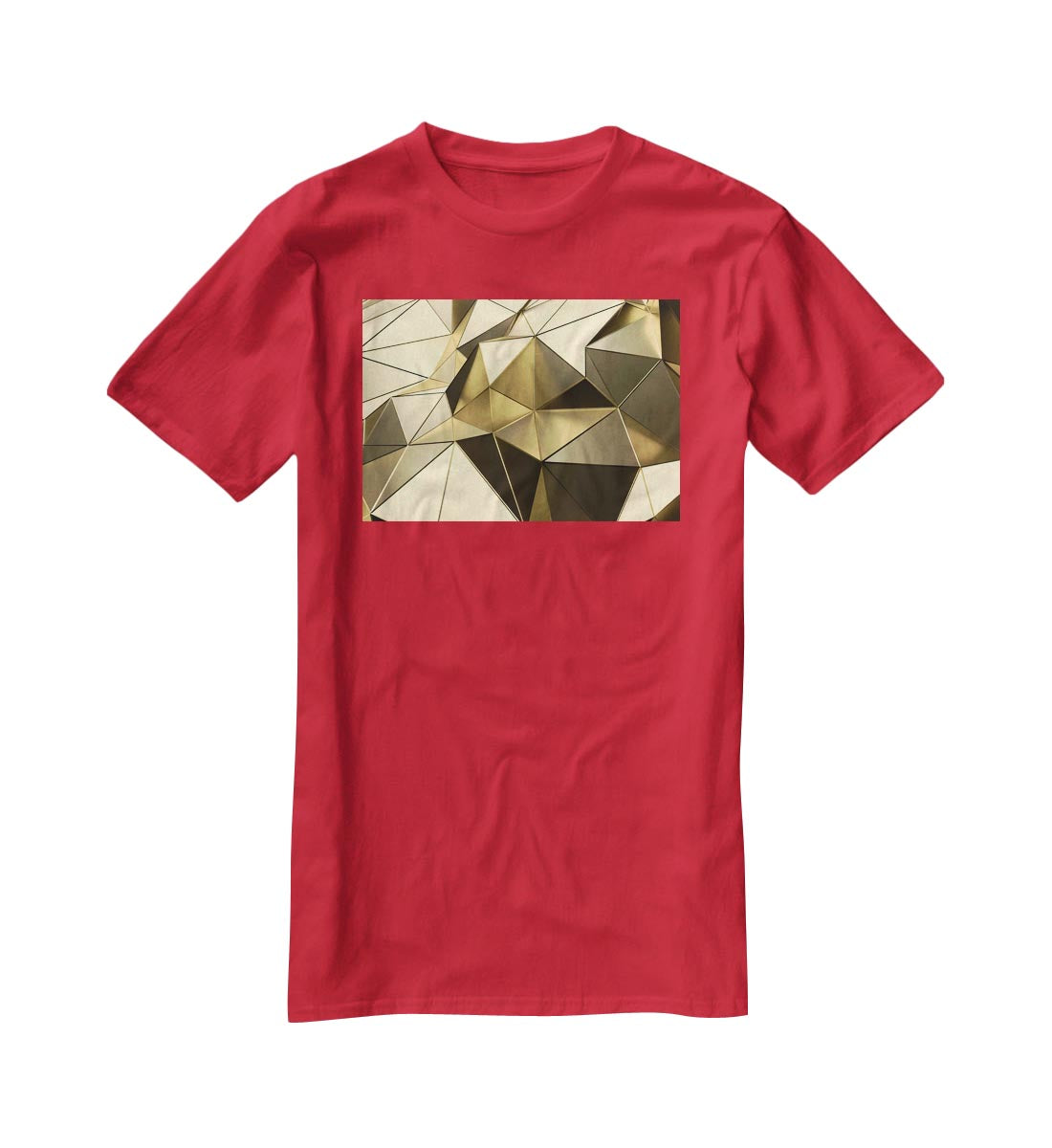 Gold Geometric Surface T-Shirt - Canvas Art Rocks - 4