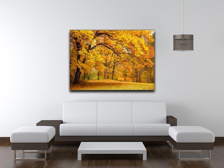 Gold Trees in a park Canvas Print or Poster - Canvas Art Rocks - 4