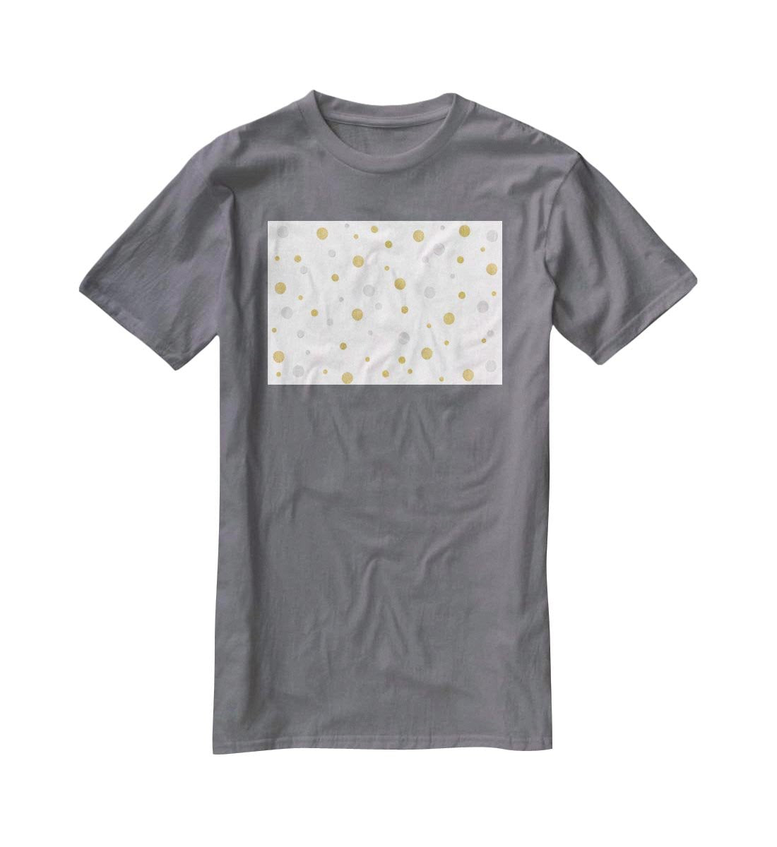 Gold and Silver Glitter Polka Dot T-Shirt - Canvas Art Rocks - 3