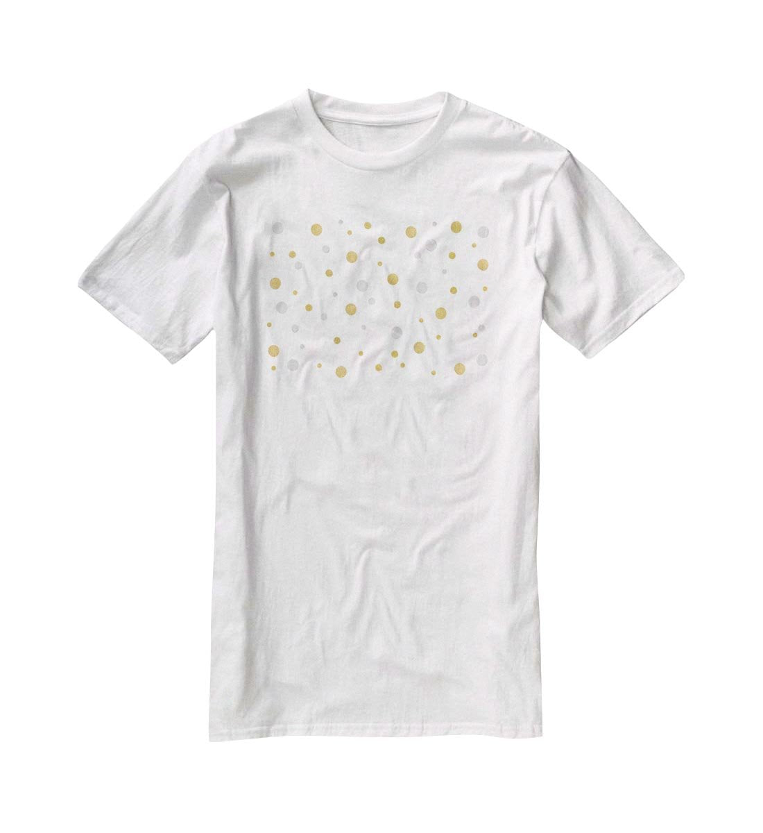 Gold and Silver Glitter Polka Dot T-Shirt - Canvas Art Rocks - 5