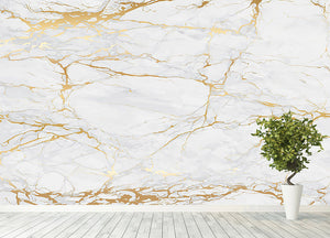 Golden Marble Wall Mural Wallpaper