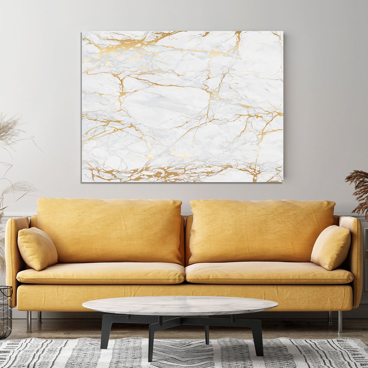 Golden Marble Canvas Print or Poster