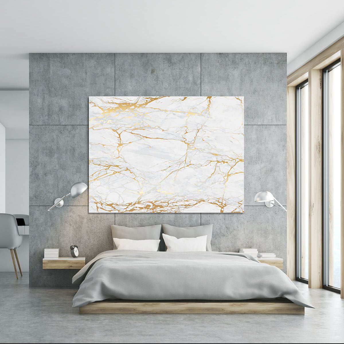 Golden Marble Canvas Print or Poster
