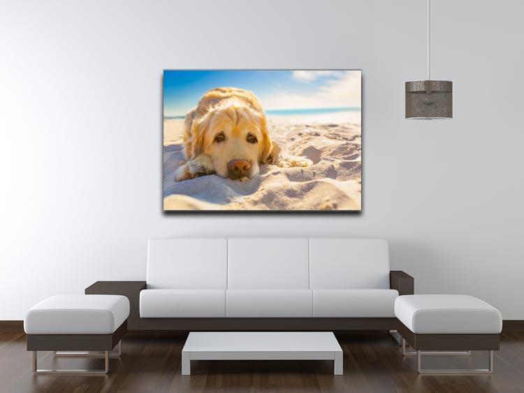 Golden retriever dog relaxing resting Canvas Print or Poster - Canvas Art Rocks - 4