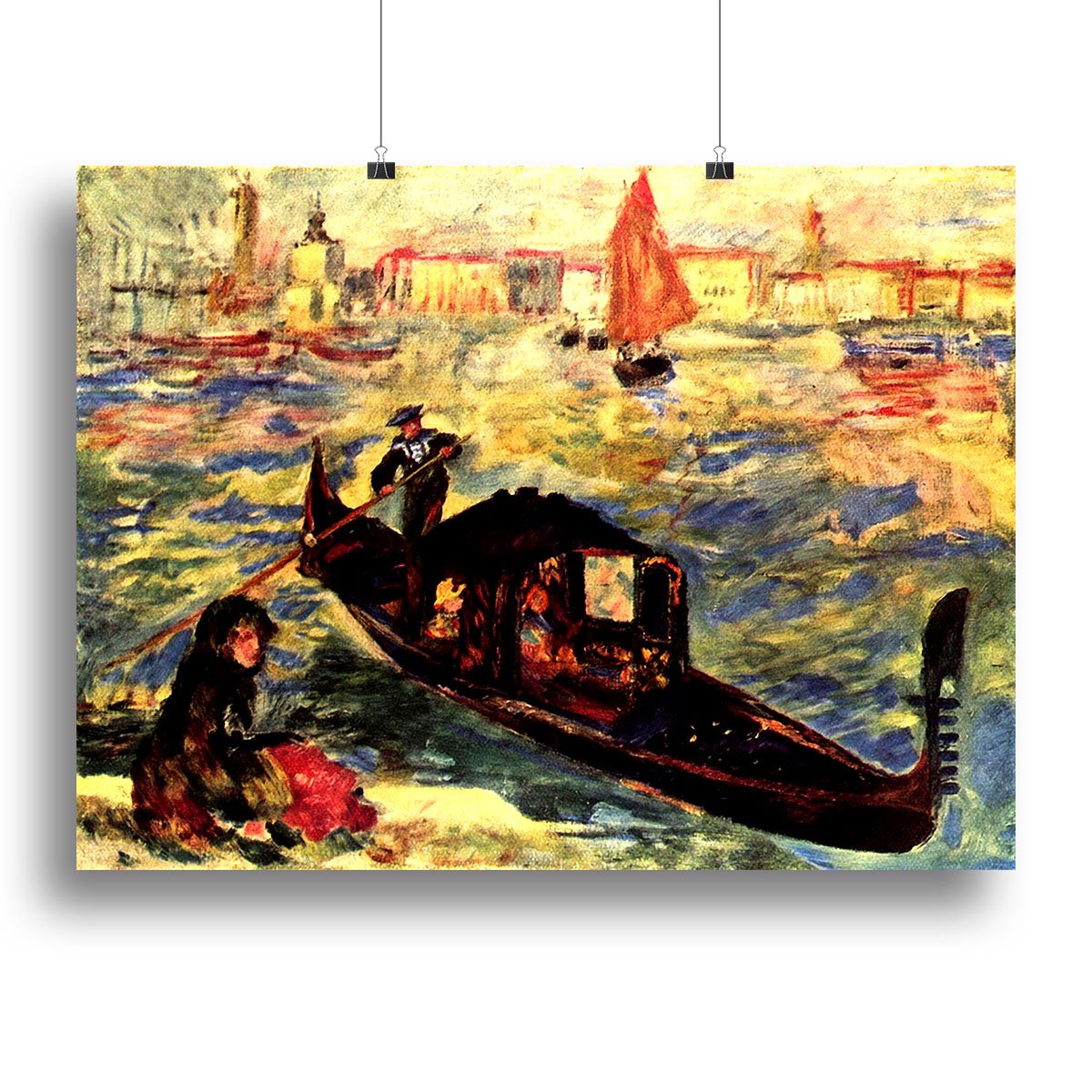 Gondola on the Canale Grande by Renoir Canvas Print or Poster