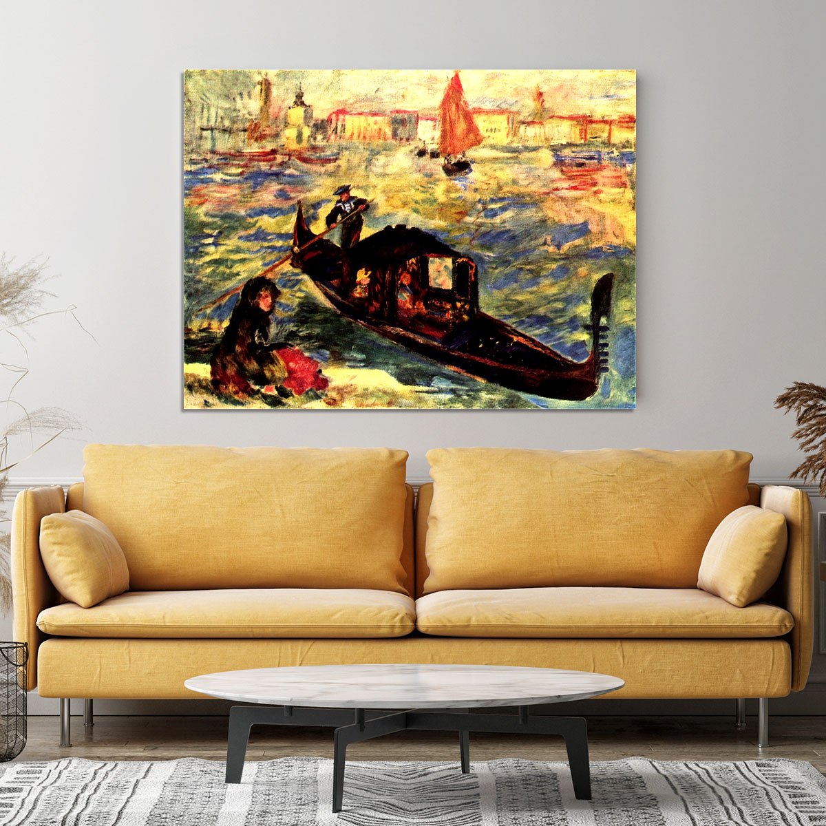 Gondola on the Canale Grande by Renoir Canvas Print or Poster