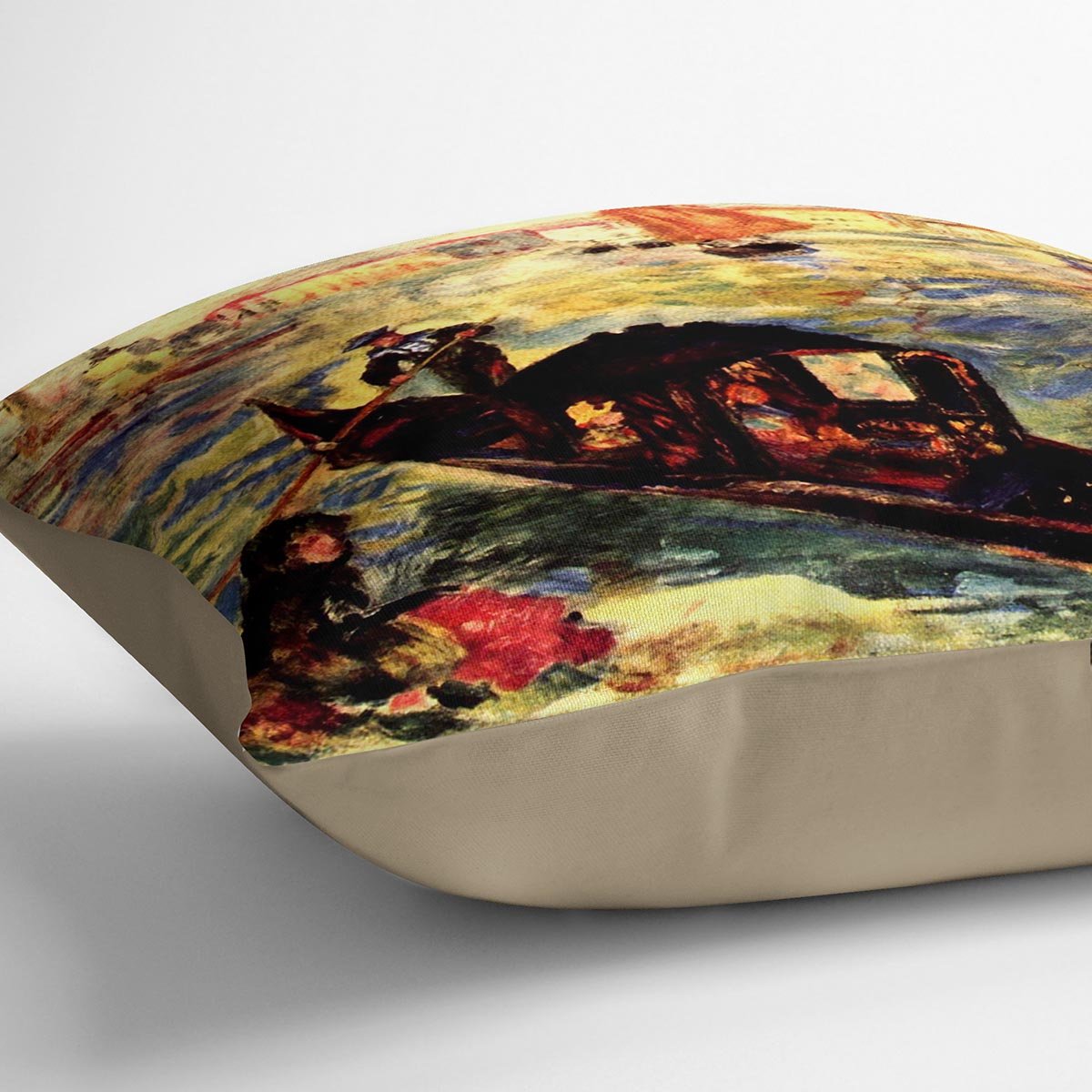 Gondola on the Canale Grande by Renoir Throw Pillow