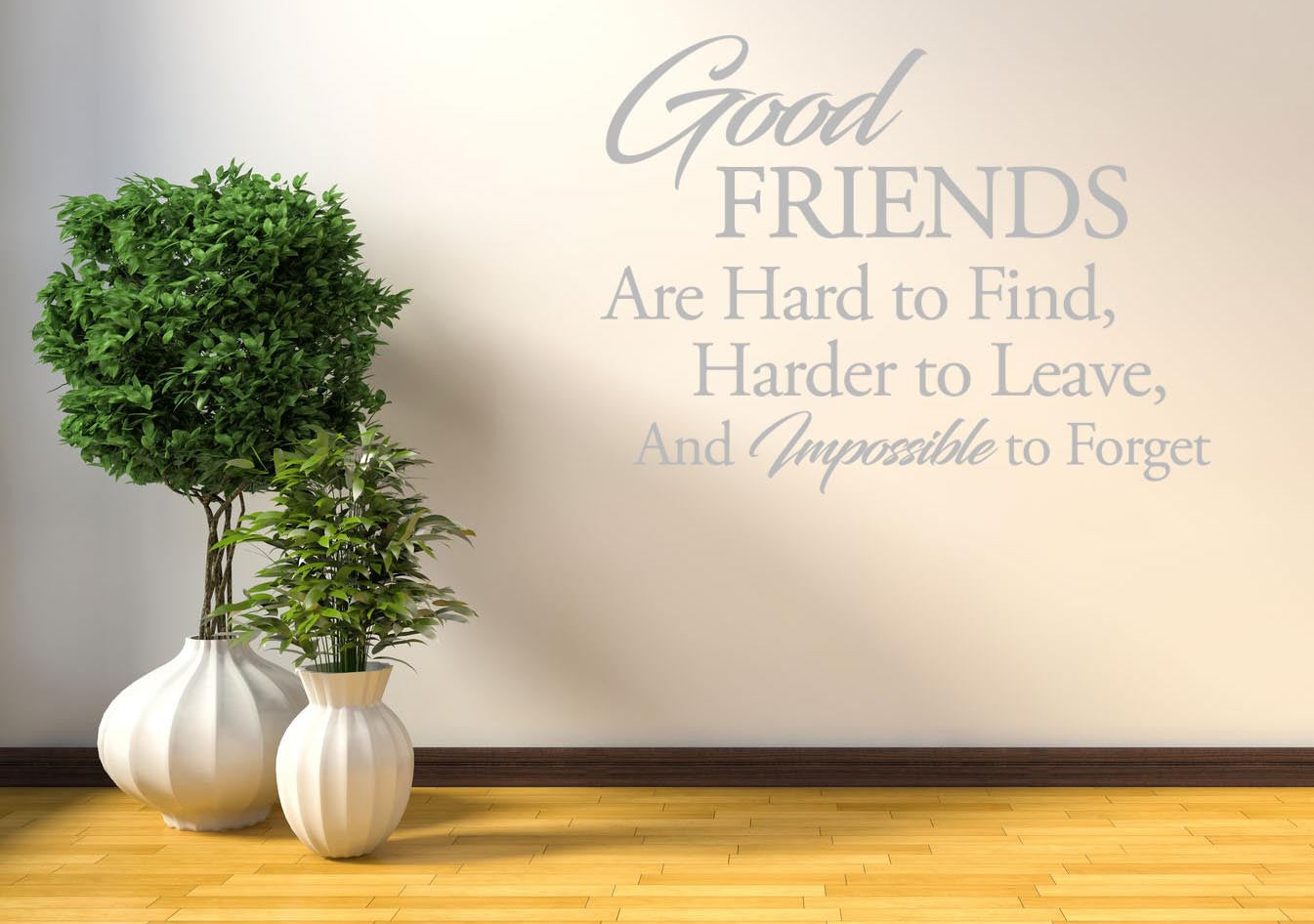 Good Friends Wall Sticker - Canvas Art Rocks - 1