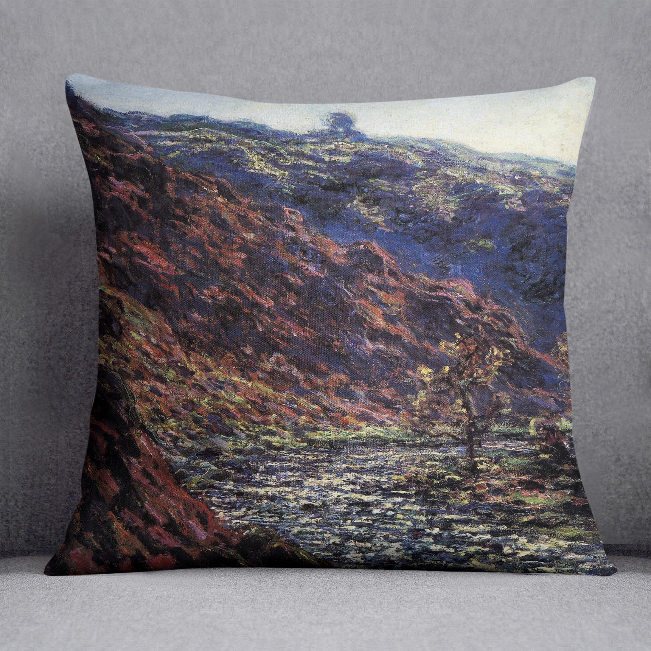 Gorge of the Petite Creuse by Monet Throw Pillow