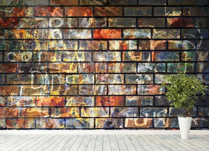 Graffiti wall Wall Mural Wallpaper - Canvas Art Rocks - 4