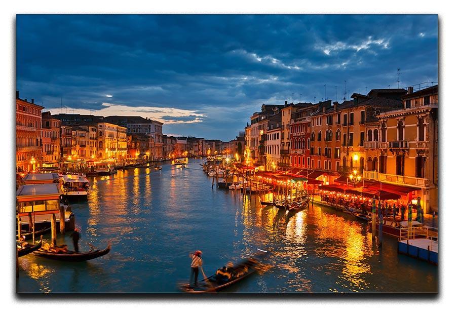 Grand Canal Venice at night Canvas Print or Poster  - Canvas Art Rocks - 1