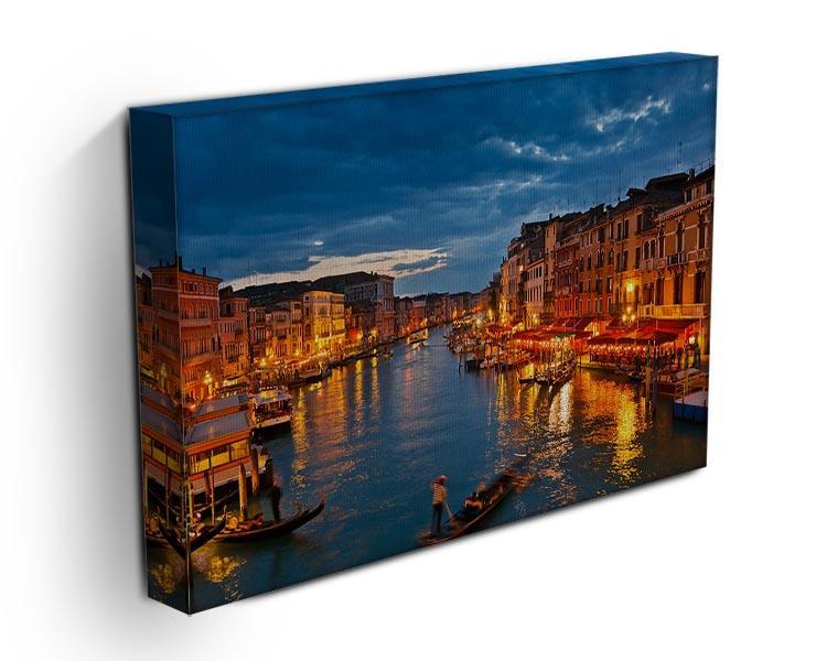 Grand Canal Venice at night Canvas Print or Poster - Canvas Art Rocks - 3