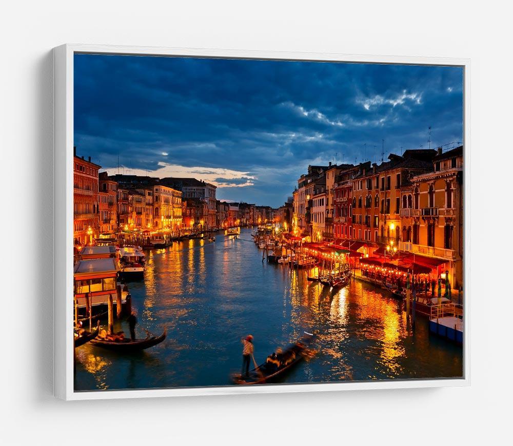 Grand Canal Venice at night HD Metal Print