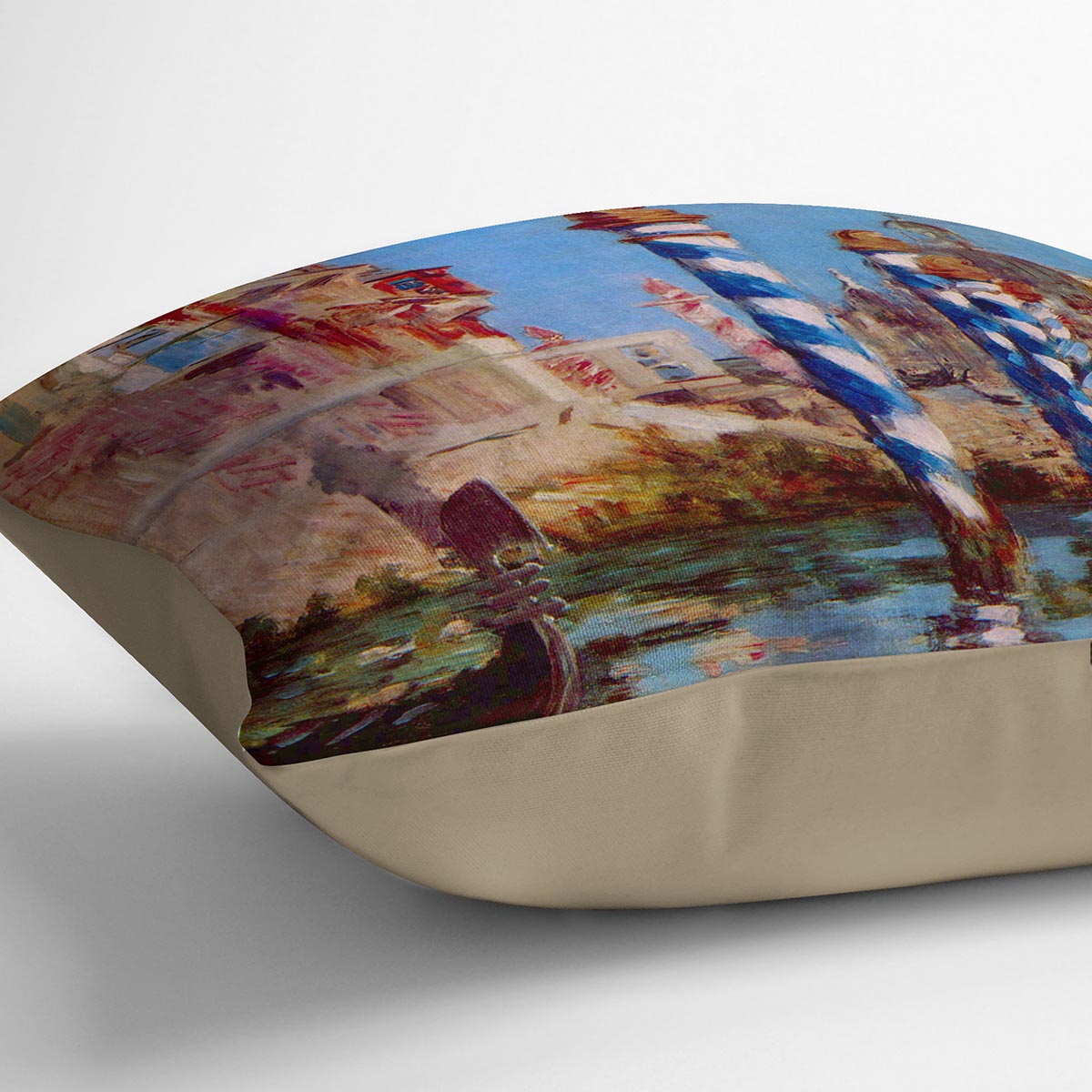 Grand Canal in Venice by Edouard Manet Cushion