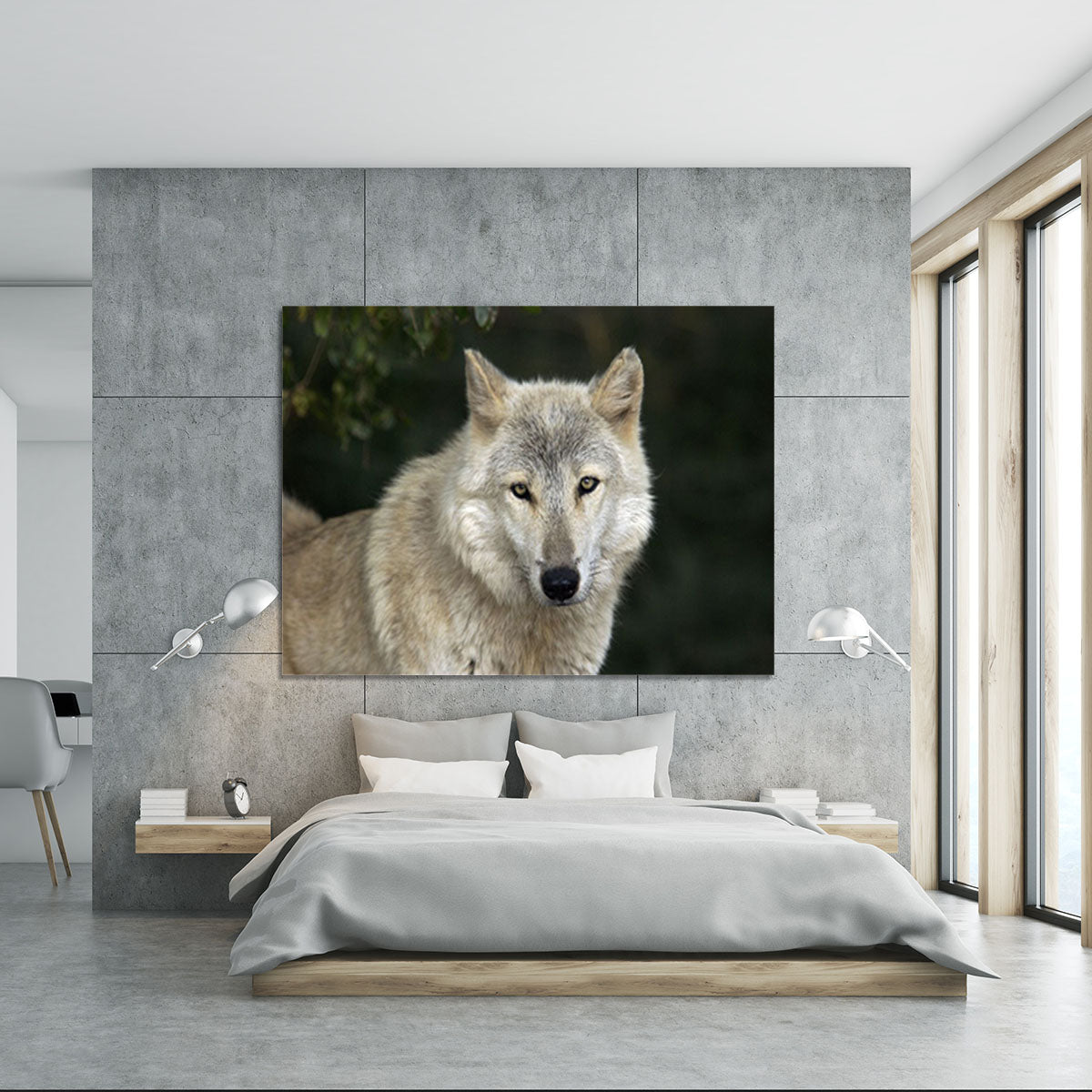 Gray Wolf Portrait in Natural Habitat Canvas Print or Poster - Canvas Art Rocks - 5