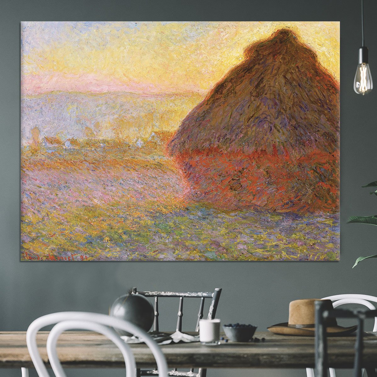 Graystacks by Monet Canvas Print or Poster