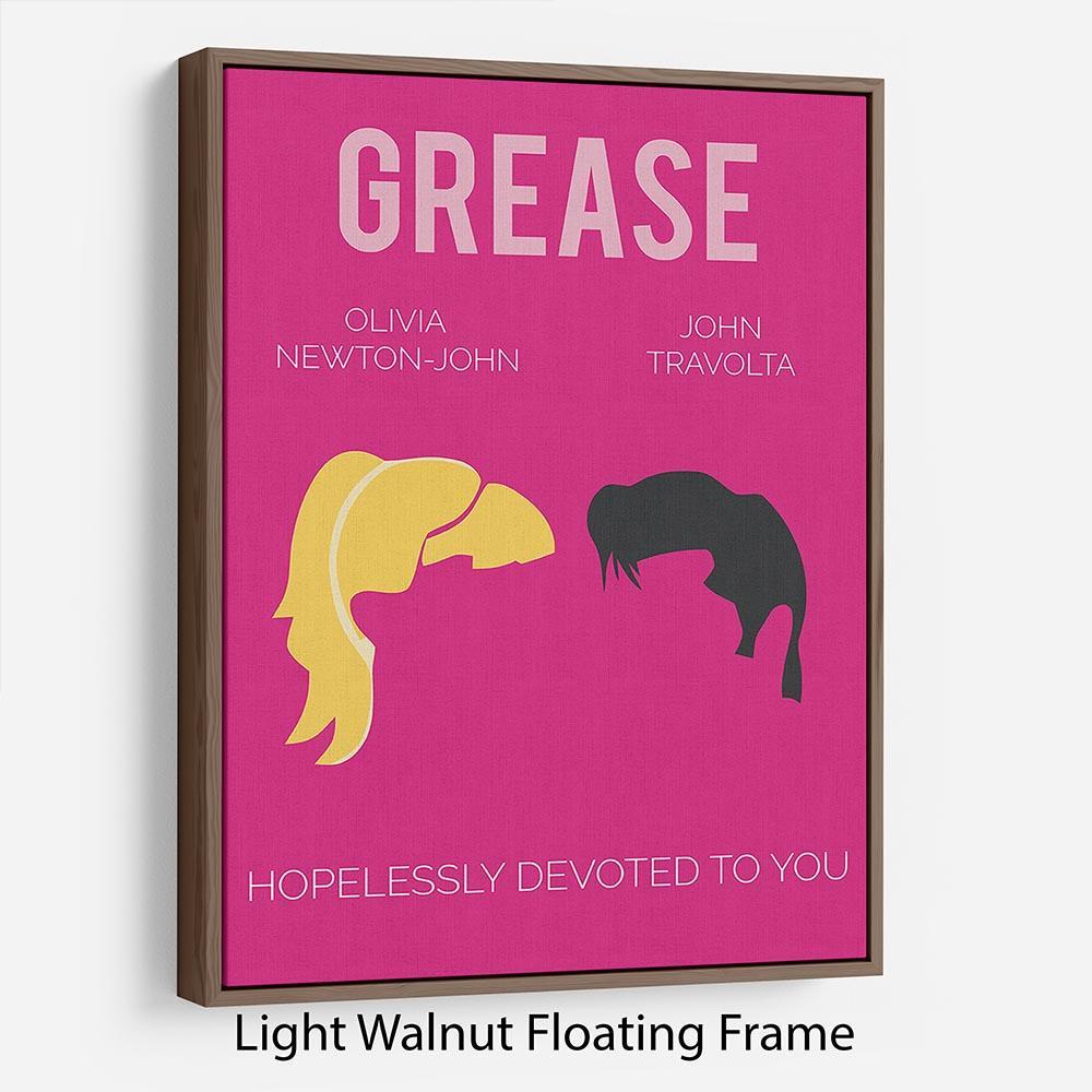 Grease Minimal Movie Floating Frame Canvas - Canvas Art Rocks - 7