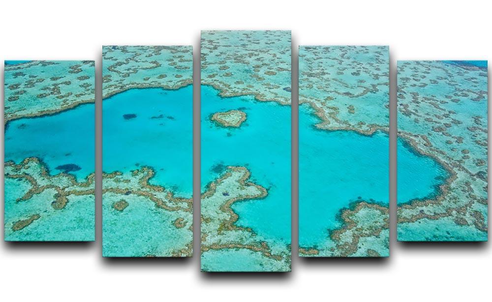 Great Barrier Reef Aerial View 5 Split Panel Canvas  - Canvas Art Rocks - 1