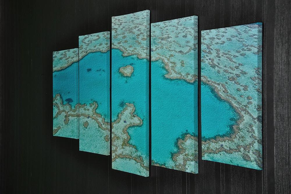 Great Barrier Reef Aerial View 5 Split Panel Canvas  - Canvas Art Rocks - 2