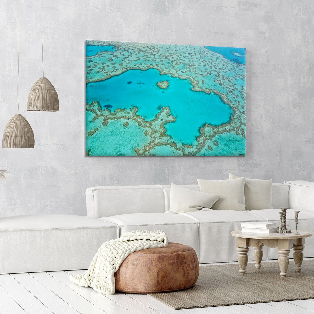 Great Barrier Reef Aerial View Canvas Print or Poster