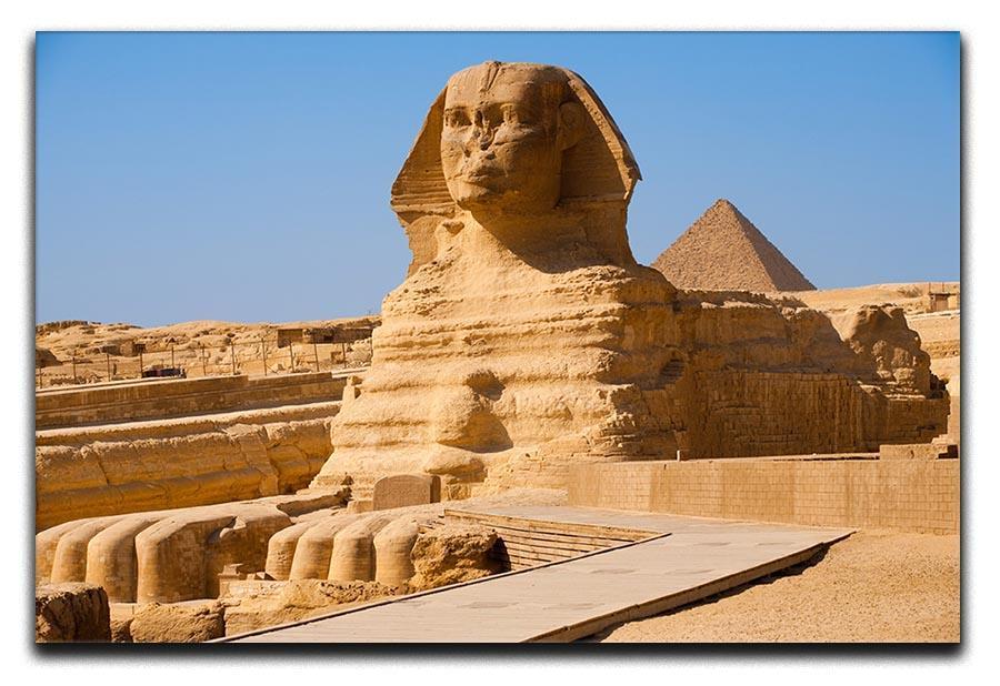Great Sphinx with the pyramid of Menkaure Canvas Print or Poster  - Canvas Art Rocks - 1