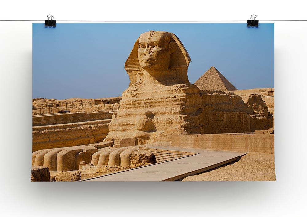 Great Sphinx with the pyramid of Menkaure Canvas Print or Poster - Canvas Art Rocks - 2