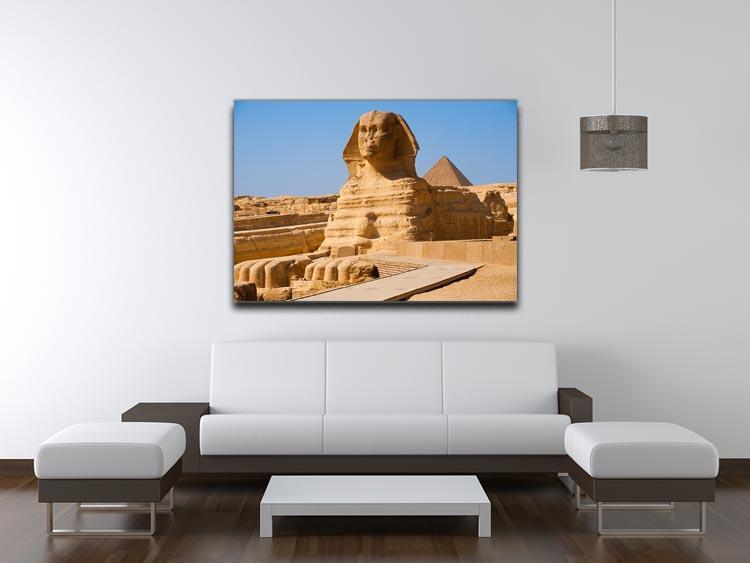 Great Sphinx with the pyramid of Menkaure Canvas Print or Poster - Canvas Art Rocks - 4