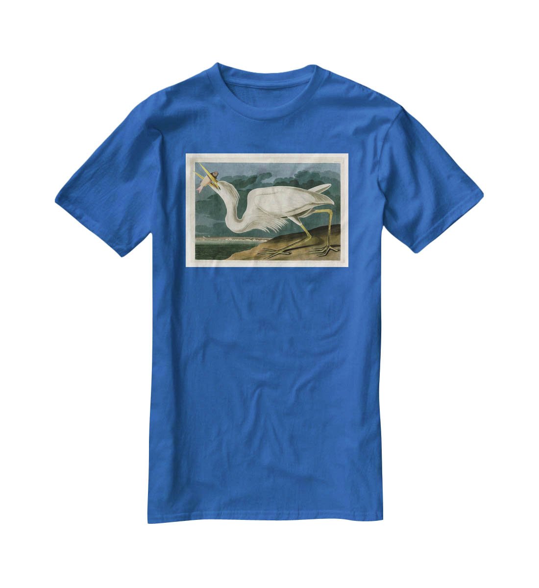 Great White Heron by Audubon T-Shirt - Canvas Art Rocks - 2
