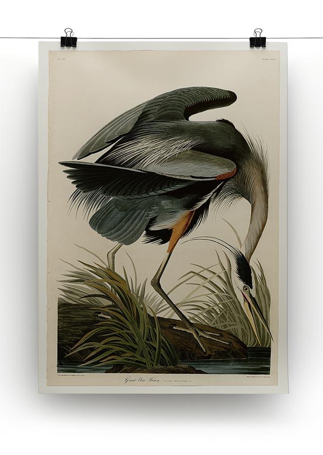 Great blue Heron by Audubon Canvas Print or Poster - Canvas Art Rocks - 2