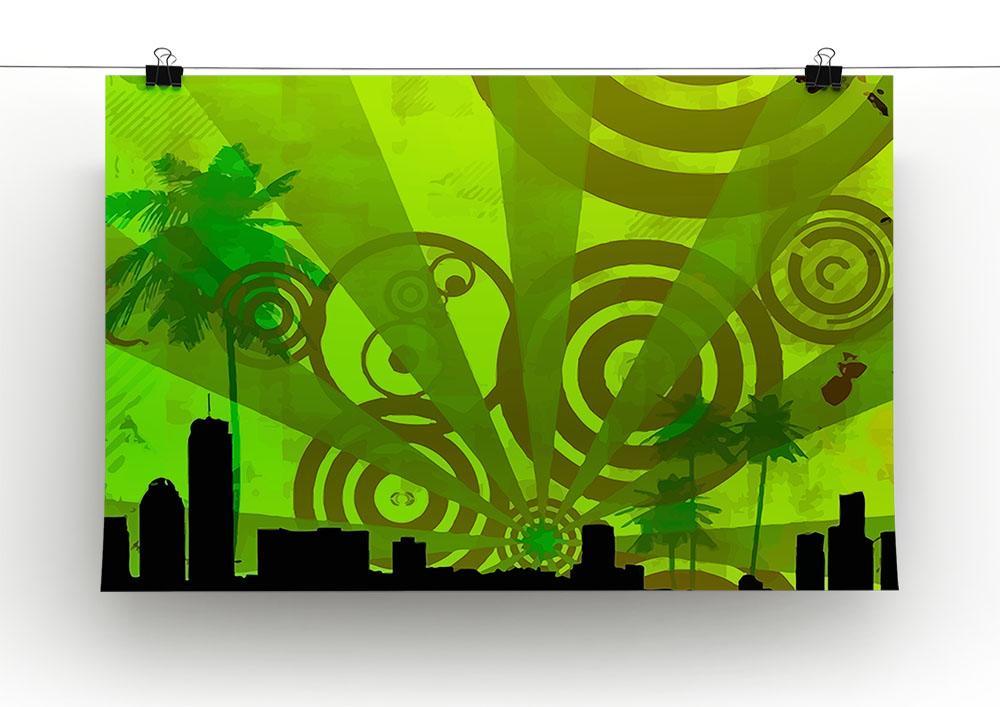 Green Urban Abstract Canvas Print or Poster - Canvas Art Rocks - 2