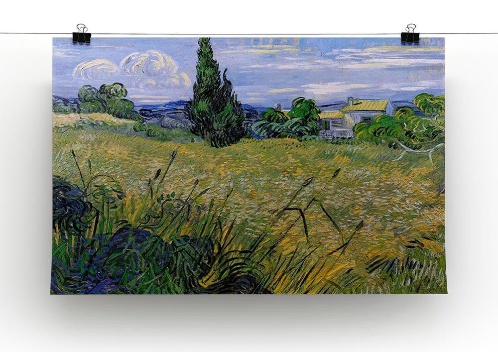 Green Wheat Field with Cypress by Van Gogh Canvas Print & Poster - Canvas Art Rocks - 2