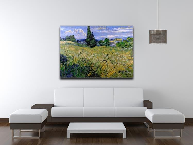 Green Wheat Field with Cypress by Van Gogh Canvas Print & Poster - Canvas Art Rocks - 4