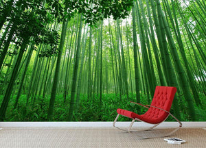 Green bamboo forest Wall Mural Wallpaper - Canvas Art Rocks - 2