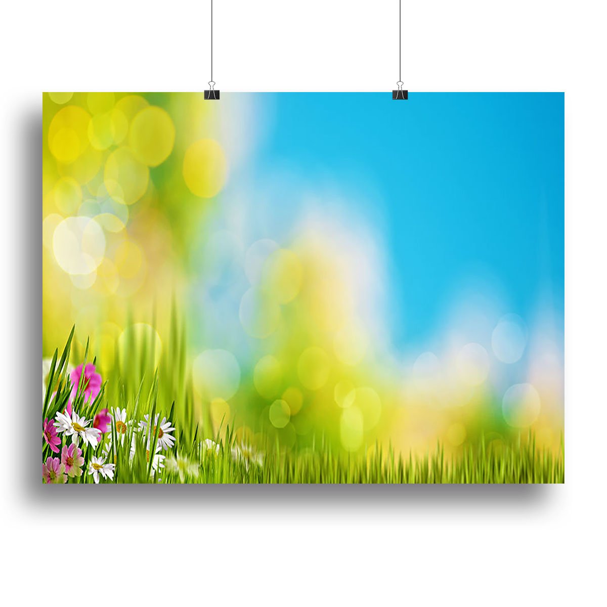 Green foliage under bright summer sun Canvas Print or Poster