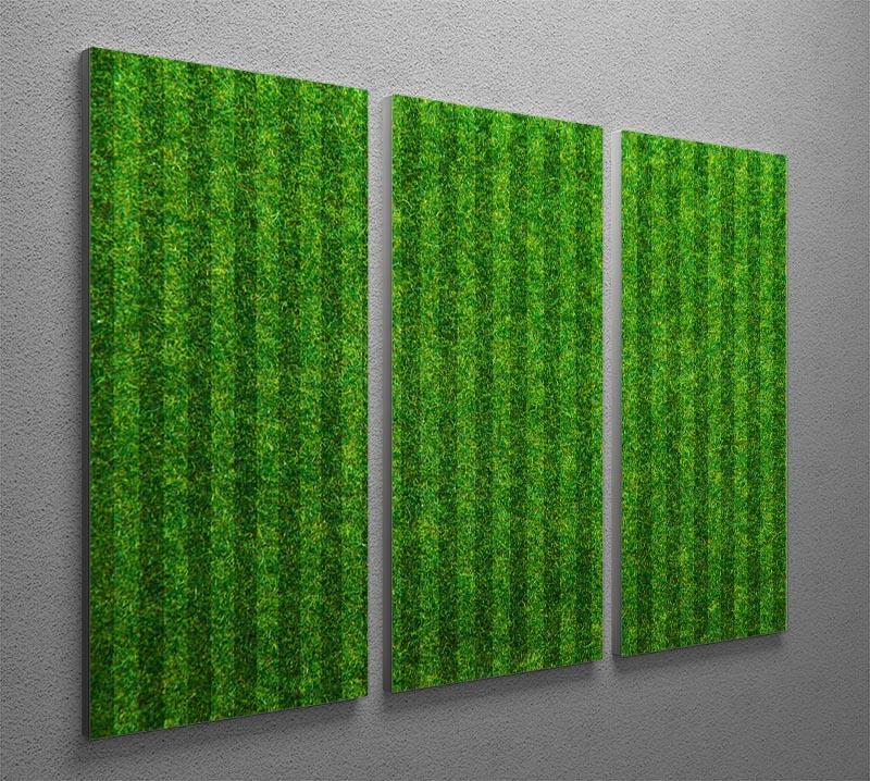 Green grass soccer field 3 Split Panel Canvas Print - Canvas Art Rocks - 2