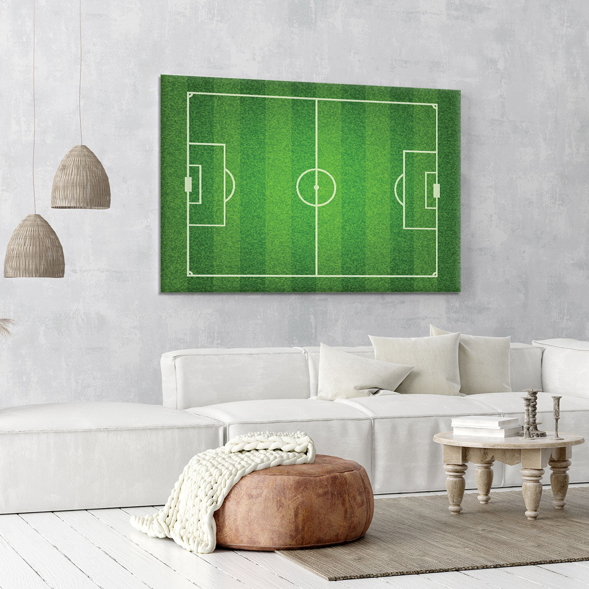 Green grass soccer field Canvas Print or Poster - Canvas Art Rocks - 6